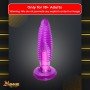 Purple Jelly Anal Vibrating Butt Plug With Suction Cup AD-024