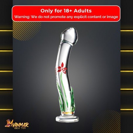 Flower Crystal Glass Dildo Sex Toy GD-004