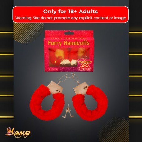 Fetish Fantasy Beginner's Furry Cuffs in Red BDSM-004