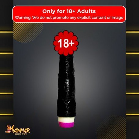 Super Natural Black Silicone Realistic Vibrator RSV-011