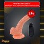 Whoppers Curved Vibrating Suction Cup Realistic Vibrator RSV-078