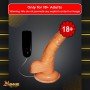Whoppers Curved Vibrating Suction Cup Realistic Vibrator RSV-078
