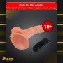 Whoppers Curved Vibrating Suction Cup Realistic Vibrator RSV-078