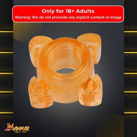 Transparent 4 Tube FingerCock Ring CR-010