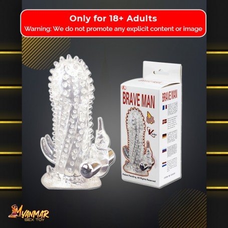Sheath Rabbit Extender Penis with dots Brave Man PES-020